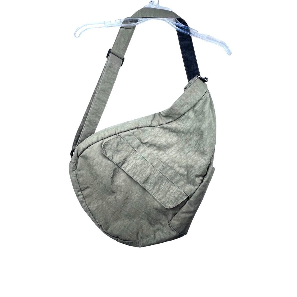 AmeriBag Healthy Back Bag Crossbody Sling Day Pack Khaki Green Adjustable Travel - Picture 3 of 16